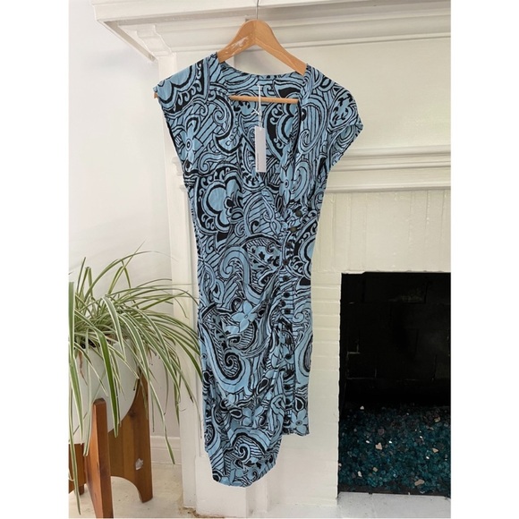 Reformation Vintage Blue Paisley Dress - Picture 5 of 5